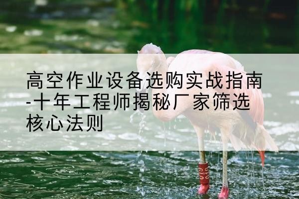 宜秀剪叉式升降机厂家-高空作业设备选购实战指南-十年工程师揭秘厂家筛选核心法则